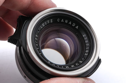 Leica 35mm f1.4 Summilux (Type I) (Black, Steel Rim, 11869)