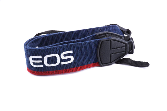 Canon Blue & Red Fabric EOS Strap