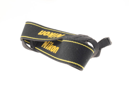 Nikon Black & Yellow Fabric Neck Strap