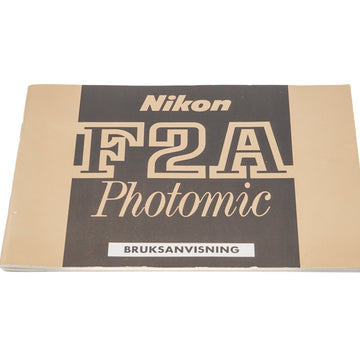 Nikon F2A Photomic Intructions
