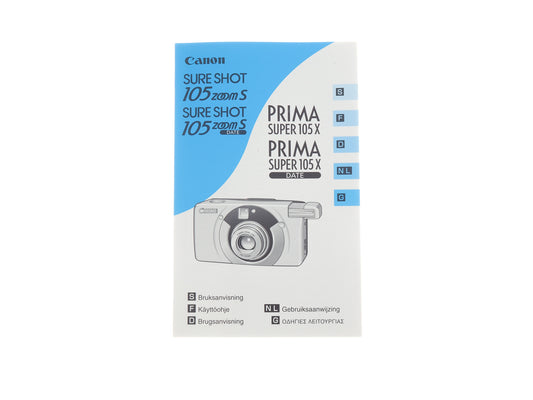 Canon Sure Shot 105 Zoom S (Date) / Prima Super 105X (Date) Instructions