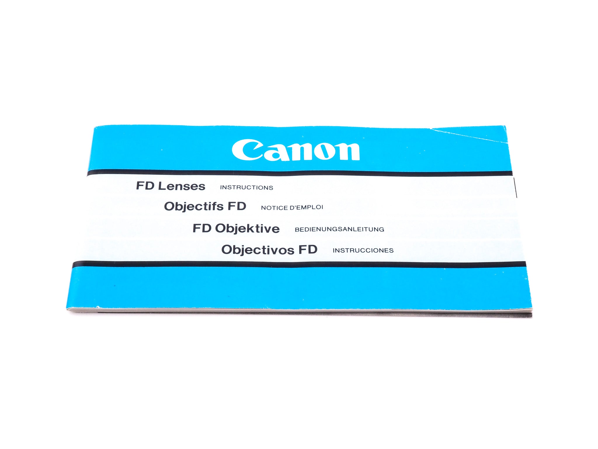 Canon FD Lenses Instructions