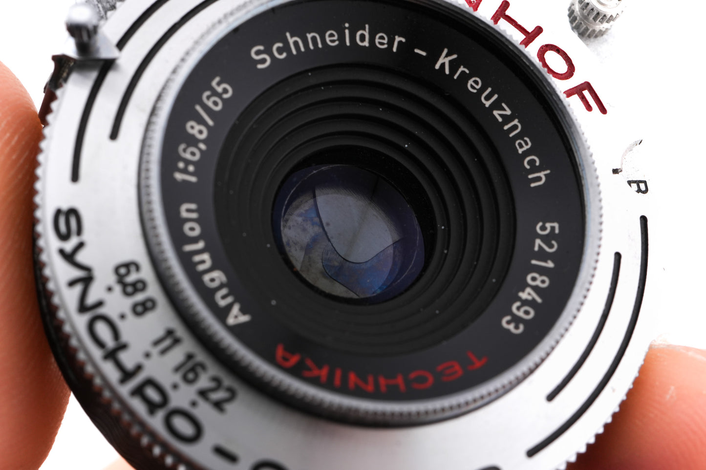 Schneider-Kreuznach 65mm f6.8 Angulon (Shutter)