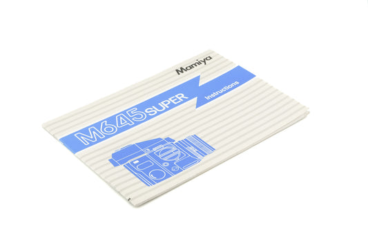 Mamiya M645 Super Instructions