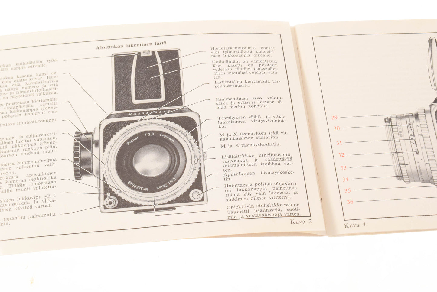 Hasselblad 500C/M / 500EL/M / SWC Instructions