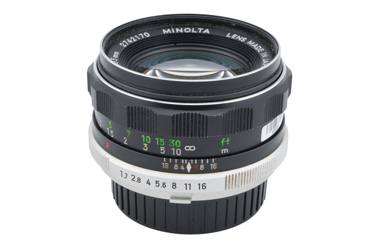 Minolta 55mm f1.7 MC Rokkor-PF