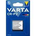 A battery in a package on a white background. Varta CRP2 6V.