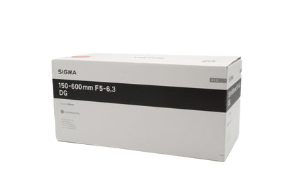 Sigma 150-600mm f5-6.3 DG OS HSM Contemporary
