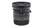 Leica 24mm f2.8 Elmarit-M ASPH. (Black, 11878) + Lens Hood (21mm f2.8 / 24mm f2.8 / 28-35-50mm f4) (12592)