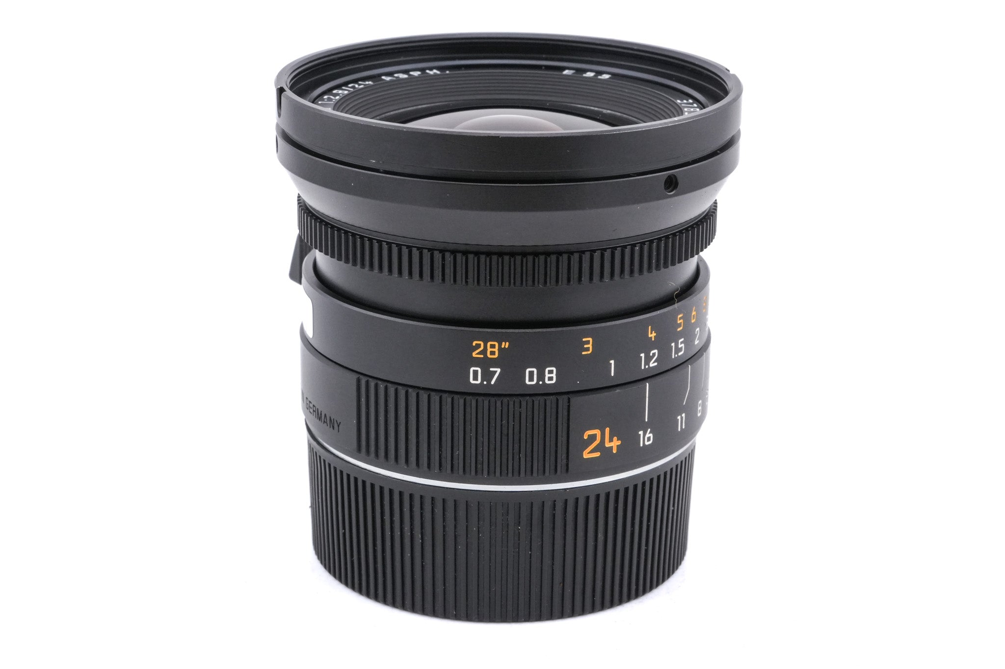 Leica 24mm f2.8 Elmarit-M ASPH. (Black, 11878) + Lens Hood