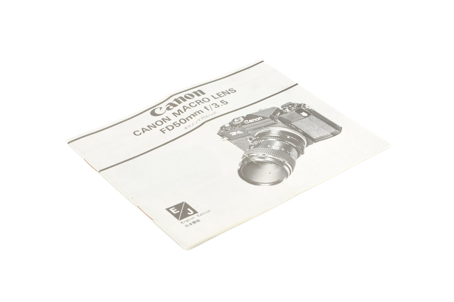 Canon 50mm f3.5 FDn Macro Instructions