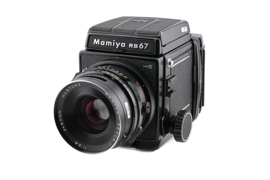 Mamiya RB67 Pro-S + Waist Level Finder + 120 6x7 Pro-S Roll Film Holder + 90mm f3.8 Sekor C