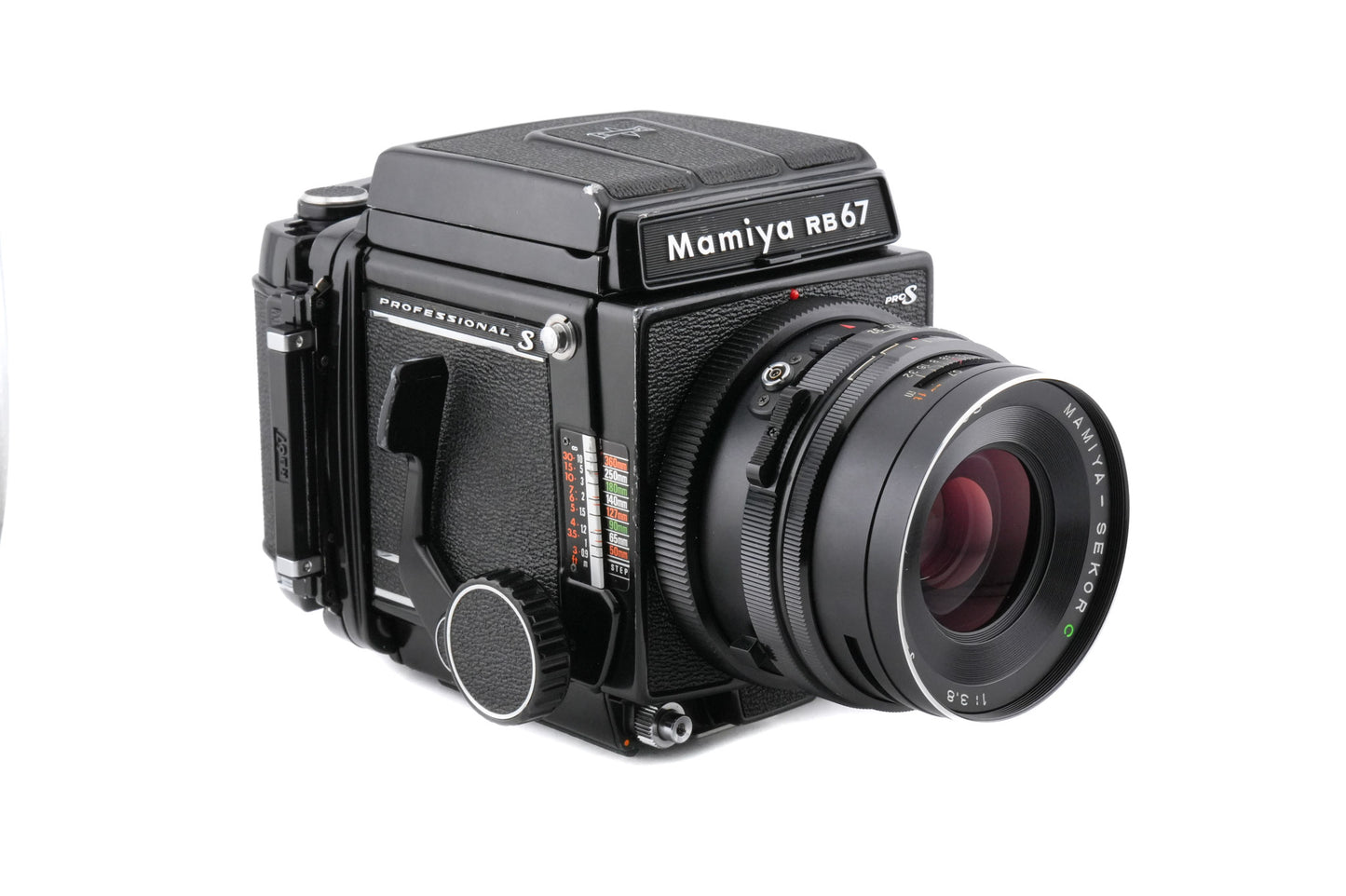 Mamiya RB67 Pro-S + Waist Level Finder + 120 6x7 Pro-S Roll Film Holder + 90mm f3.8 Sekor C