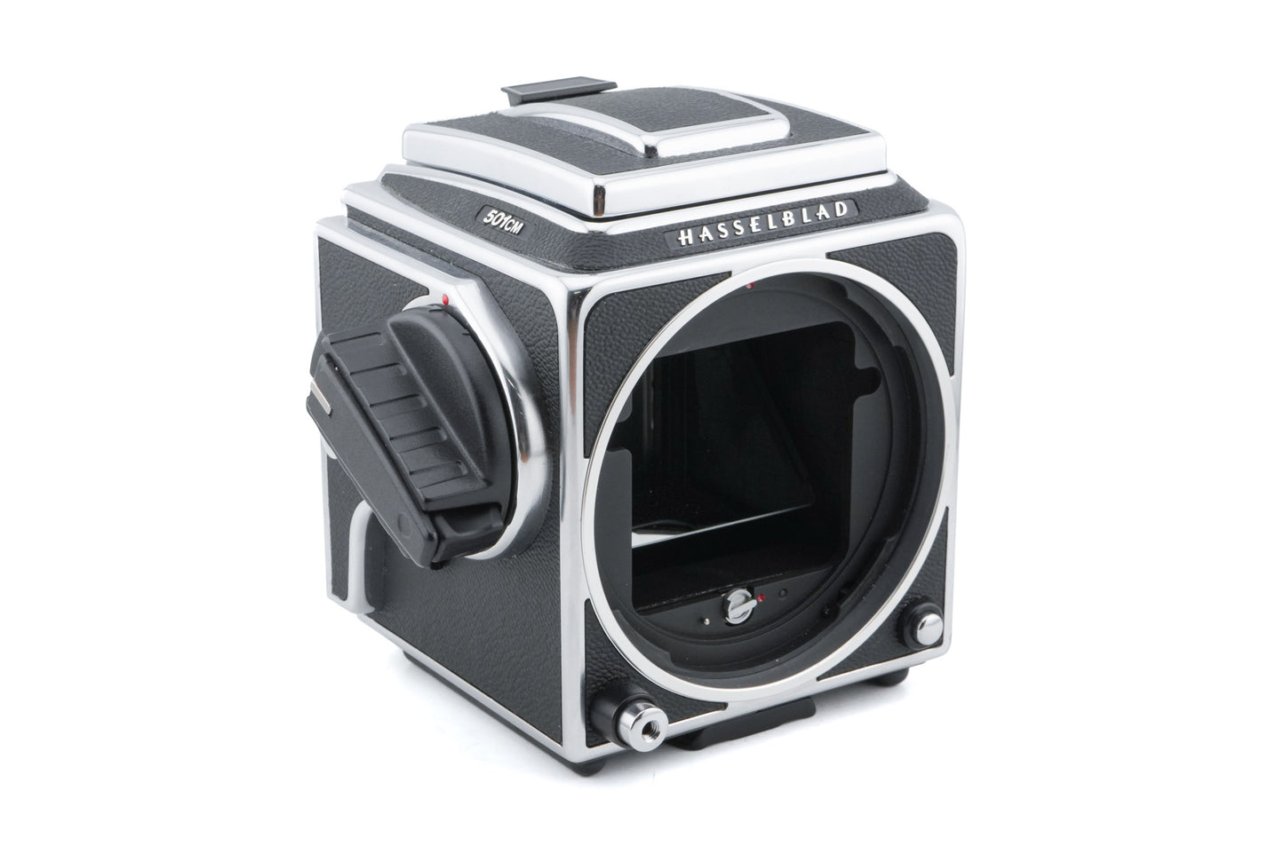 Hasselblad 501CM (Silver, 10238) + Waist Level Finder (New / Chrome, 42315)