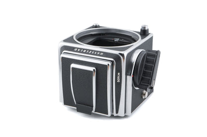 Hasselblad 501CM (Silver, 10238) + Waist Level Finder (New / Chrome, 42315)