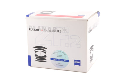 Carl Zeiss 50mm f1.4 Planar T* ZF.2 (Industrial)
