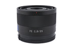 Sony 35mm f2.8 Sonnar T* ZA (SEL35F28Z)