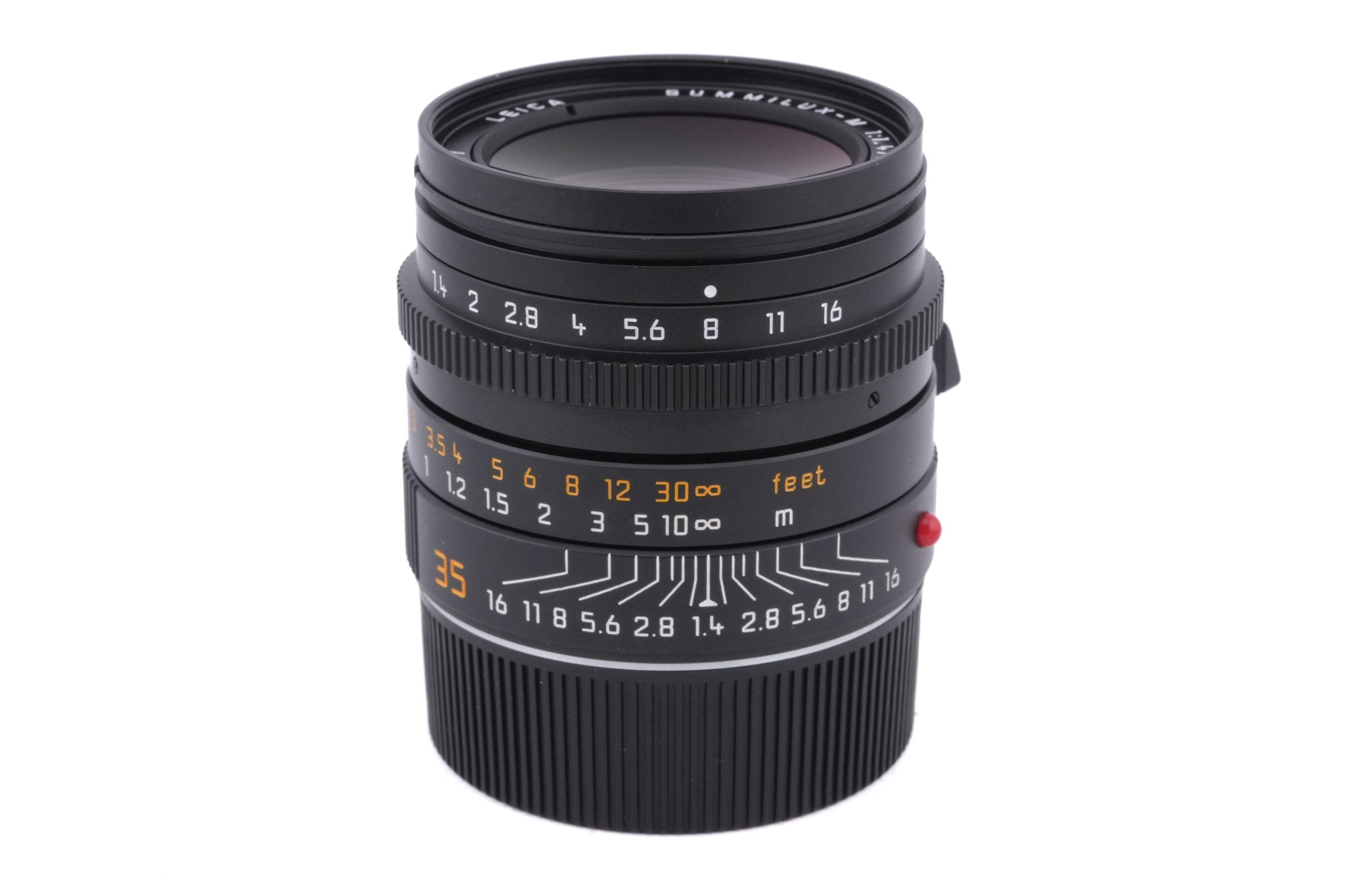 Leica 35mm f1.4 Summilux-M ASPH. (Type II) (Black, 11874) + Lens Hood (28mm f2 / 35mm f1.4) (12589)