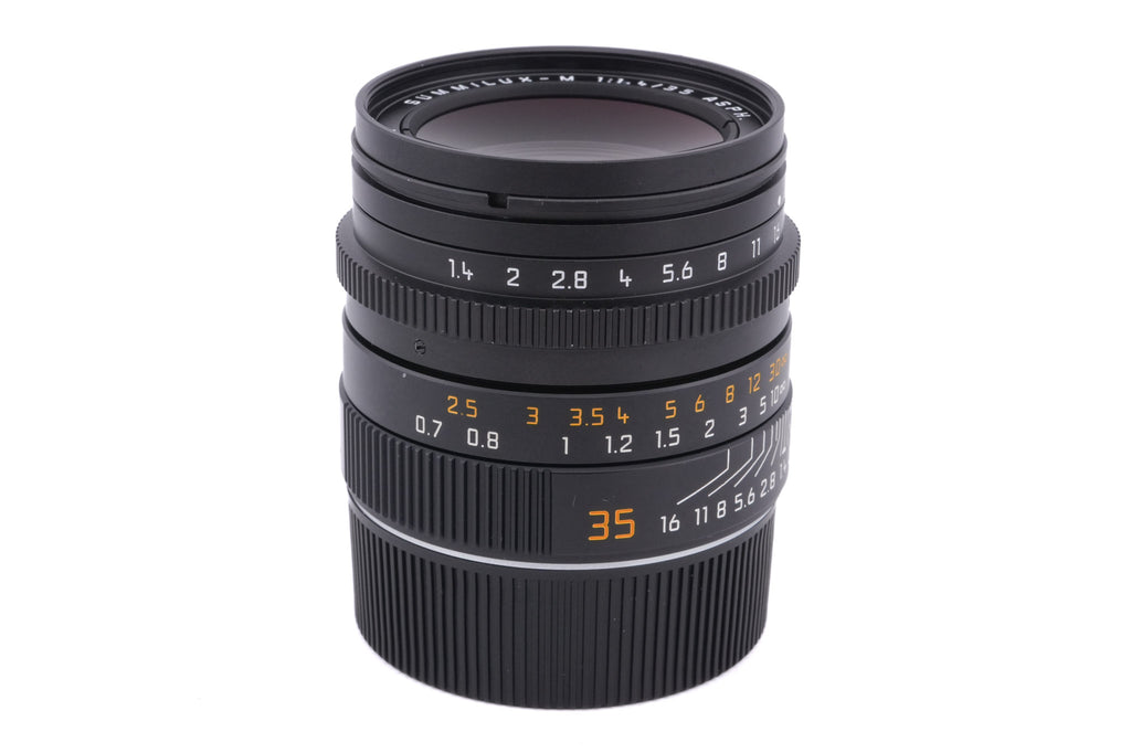 Leica 35mm f1.4 Summilux-M ASPH. (Type II) (Black, 11874) + Lens Hood (28mm f2 / 35mm f1.4) (12589)