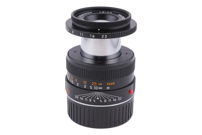 Leica 90mm f4 Macro-Elmar-M (Type II) (11670) + Lens Hood (12575)