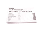 Nikon 18-55mm f3.5-5.6 G VR Instructions