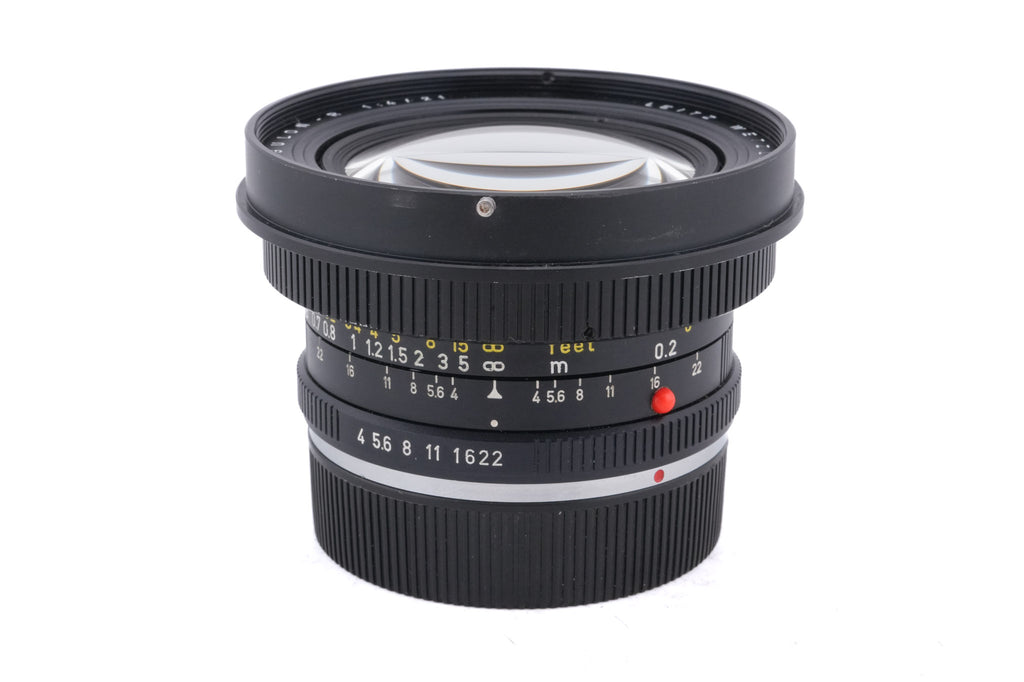Leica 21mm f4 Super-Angulon-R (3-Cam) (11813) + Lens Hood (21mm f4) (12506)