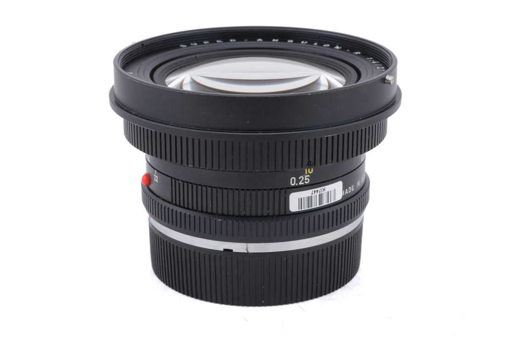 Leica 21mm f4 Super-Angulon-R (3-Cam) (11813) + Lens Hood (21mm f4) (12506)