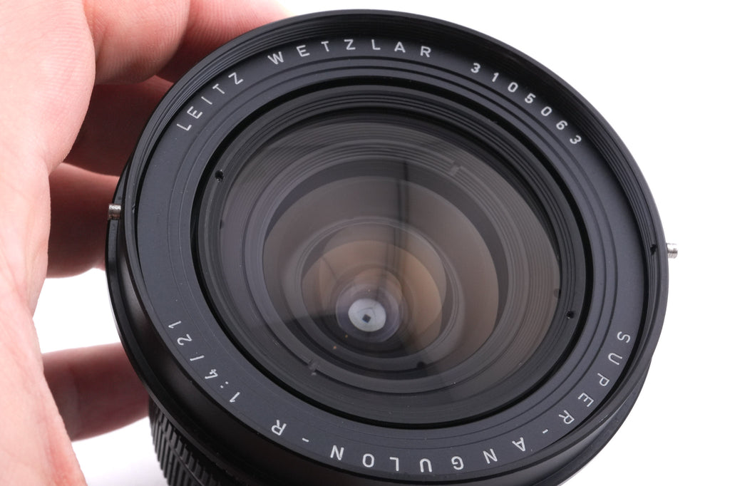 Leica 21mm f4 Super-Angulon-R (3-Cam) (11813) + Lens Hood (21mm f4) (12506)