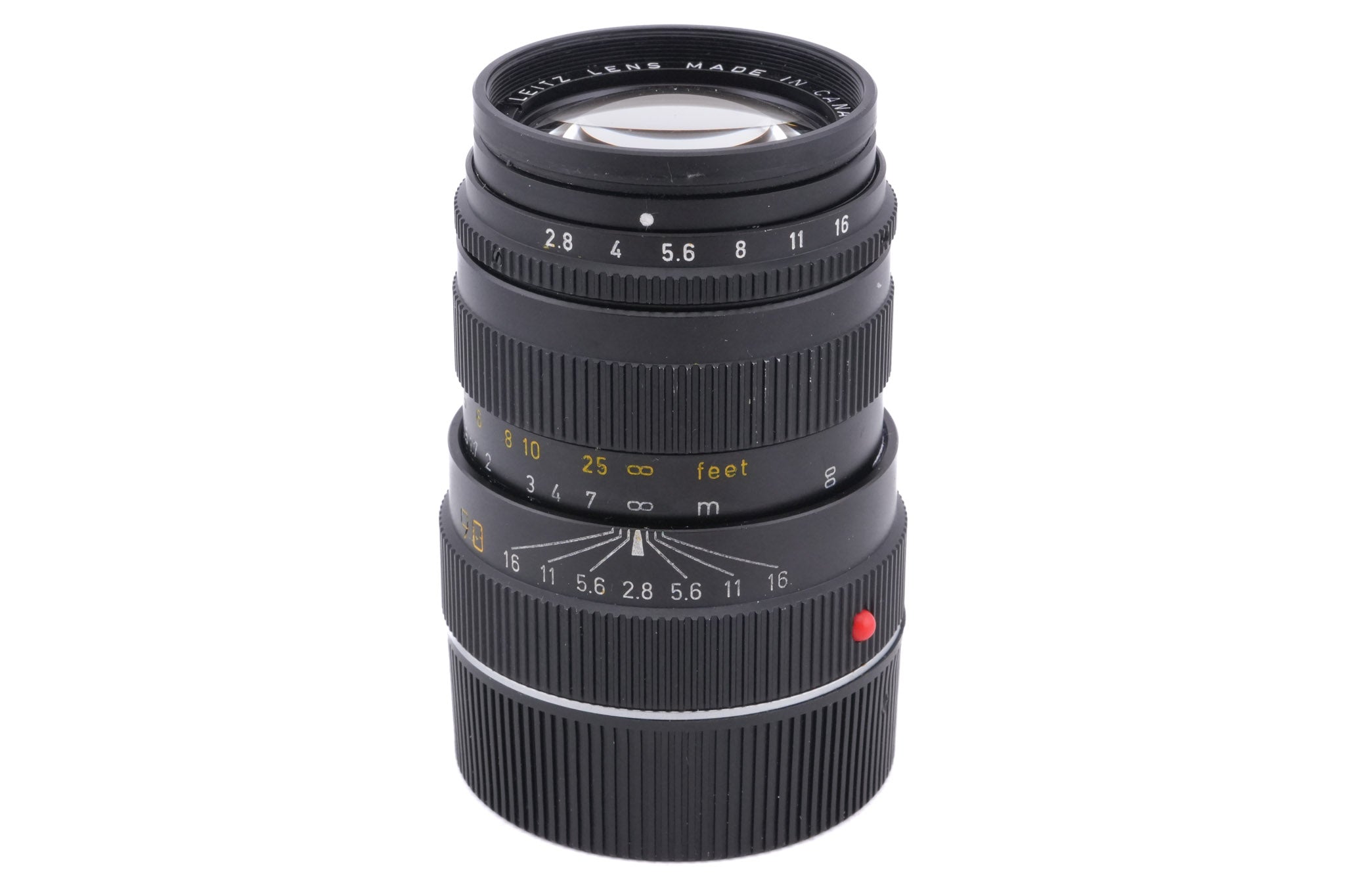 Leica 90mm f2.8 Tele-Elmarit-M (11800) + 39mm Collapsible Rubber Lens Hood (90mm f2.8 Tele-Elmarit-M) (11250)