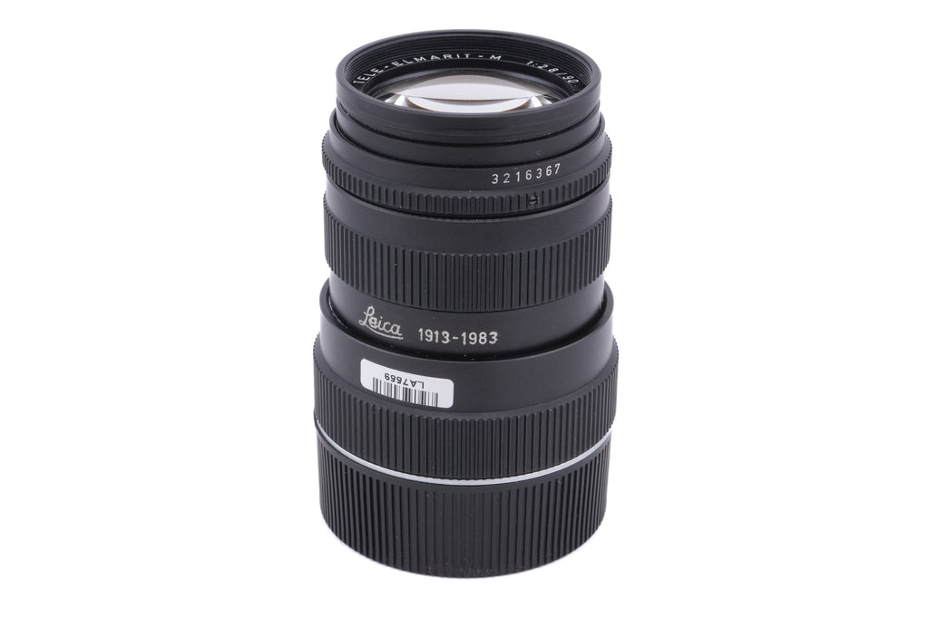 Leica 90mm f2.8 Tele-Elmarit-M (11800) + 39mm Collapsible Rubber Lens Hood (90mm f2.8 Tele-Elmarit-M) (11250)
