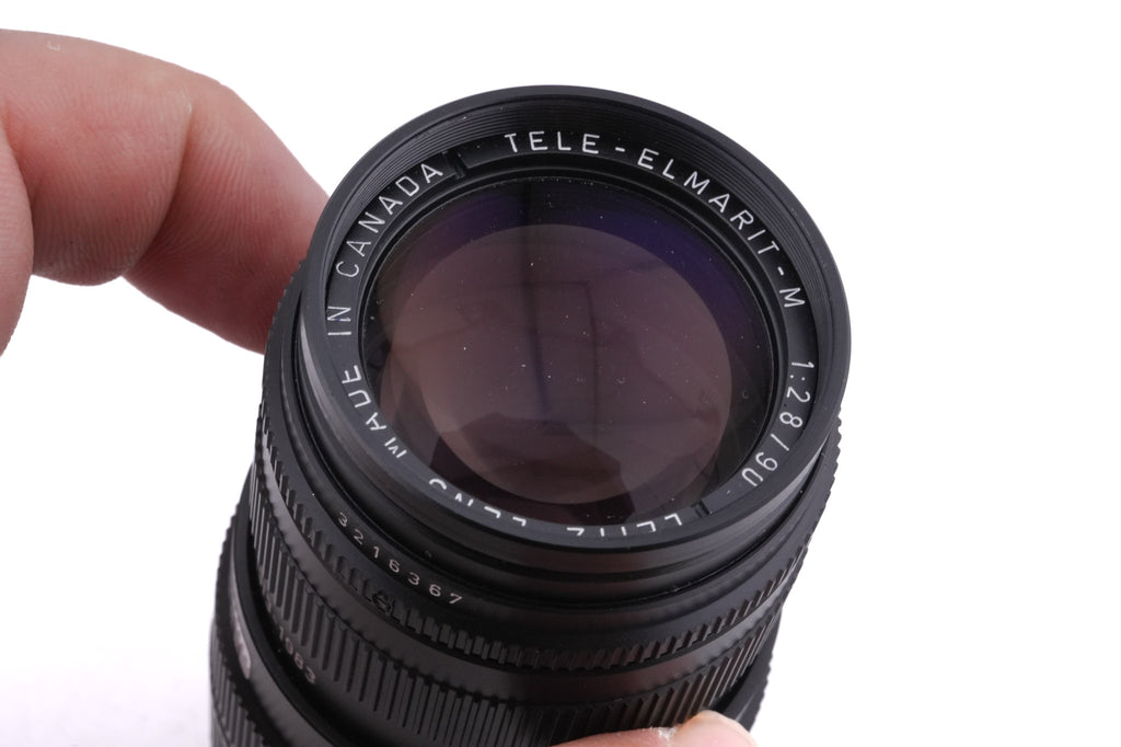 Leica 90mm f2.8 Tele-Elmarit-M (11800) + 39mm Collapsible Rubber Lens Hood (90mm f2.8 Tele-Elmarit-M) (11250)