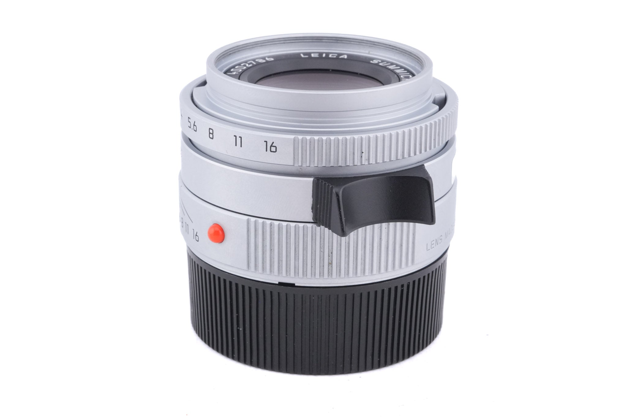 Leica 35mm f2 Summicron-M ASPH. (Type I) (Silver, 11882) + Lens Hood (35mm f2 ASPH. / 28mm f2.8 ASPH.) (A42) (12526)