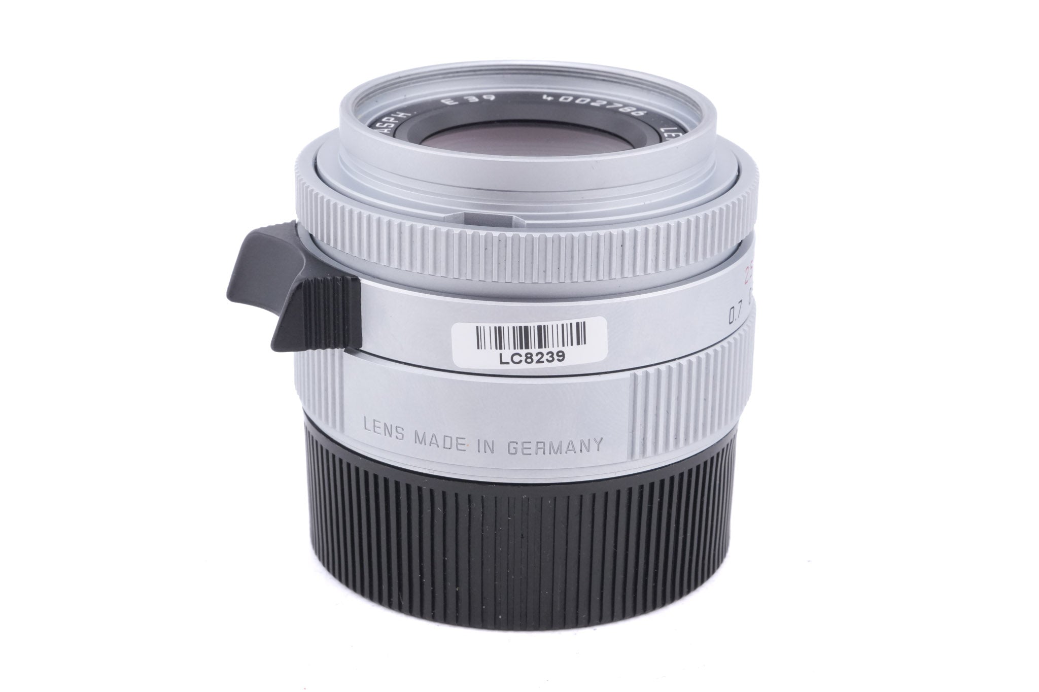 Leica 35mm f2 Summicron-M ASPH. (Type I) (Silver, 11882) + Lens Hood (35mm f2 ASPH. / 28mm f2.8 ASPH.) (A42) (12526)