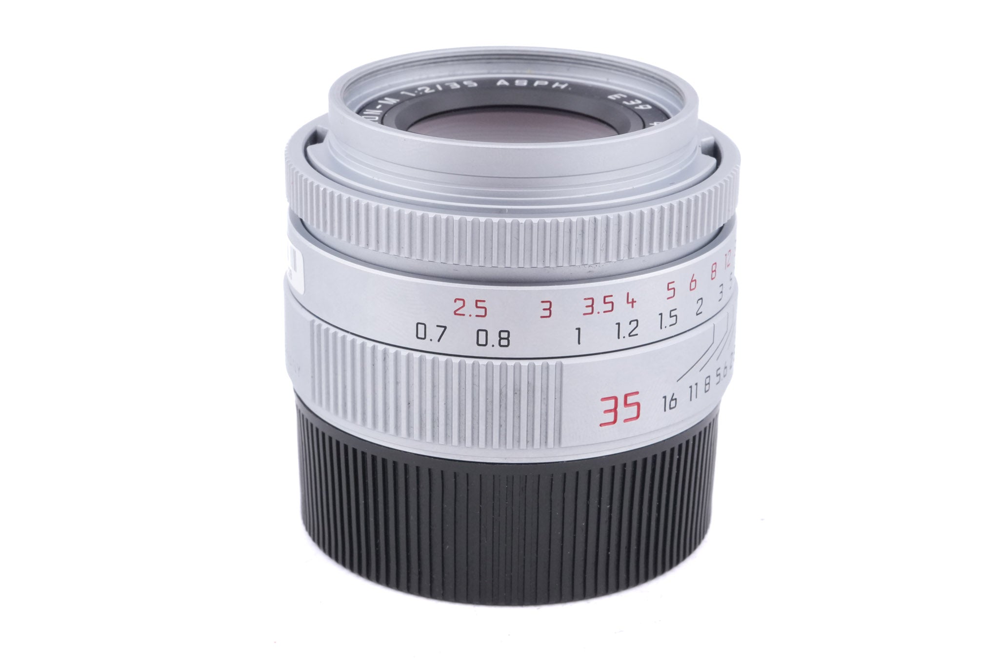 Leica 35mm f2 Summicron-M ASPH. (Type I) (Silver, 11882) + Lens Hood (35mm f2 ASPH. / 28mm f2.8 ASPH.) (A42) (12526)