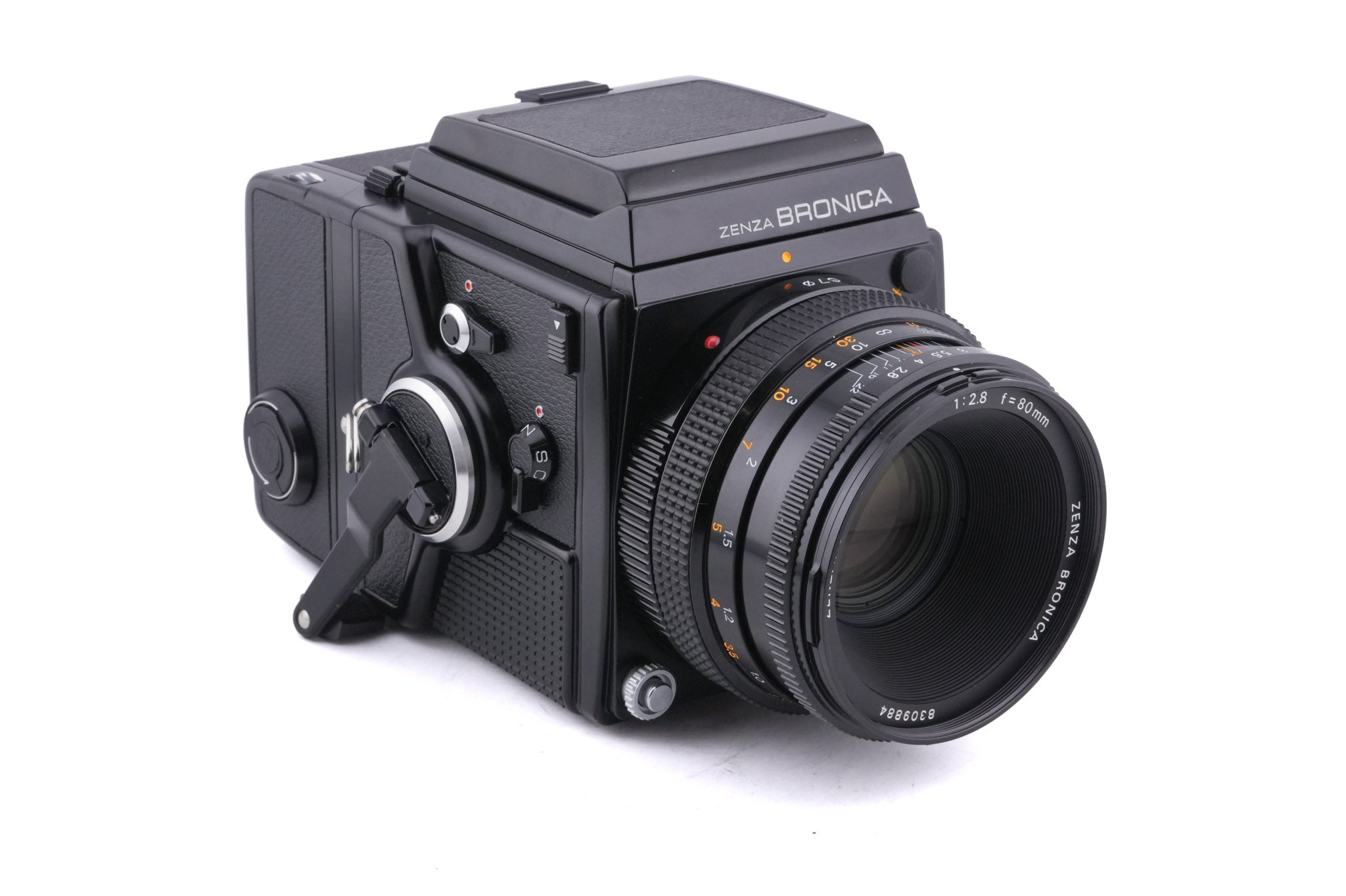 Zenza Bronica SQ-A + 80mm f2.8 Zenzanon-PS + SQ 6x6 120 Roll Film Back + Waist Level Finder