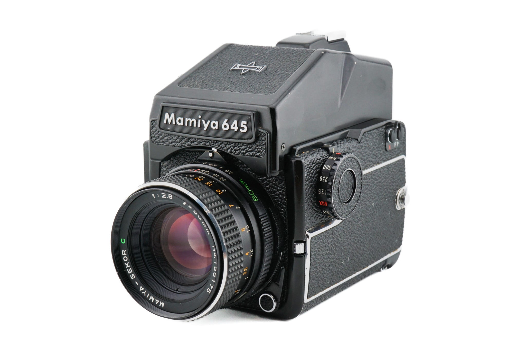 Mamiya M645 1000S + 80mm f2.8 Sekor C + AE Prism Finder – Kamerastore