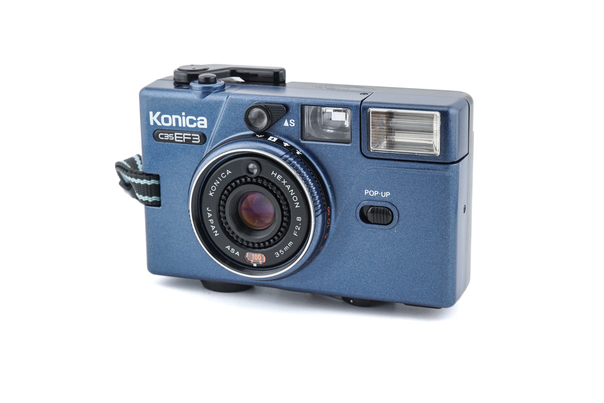 2499131 試写済 コニカ C35 EF3 メタリックブルー konica c35ef3 metallic blue 昭和レトロ vintage  camera from japan c35 ef 駄カメラ｜コンパクトカメラ