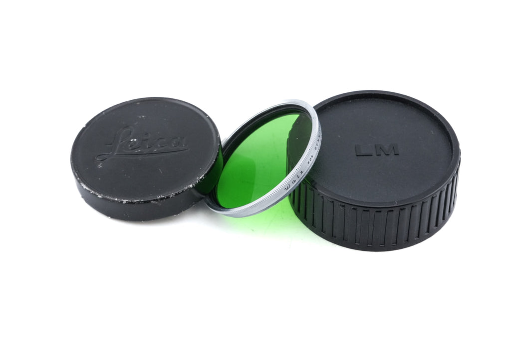 Leica 50mm f2 Summicron (Type II) (Black Paint, 11117) + 39mm Green Filter X 1 C. E39