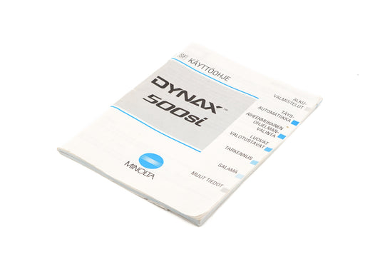 Minolta Dynax 500si Instructions - Accessory