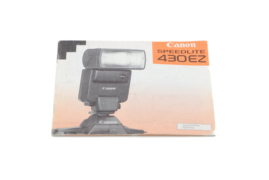 Canon 430EZ Speedlite Instruction Manual