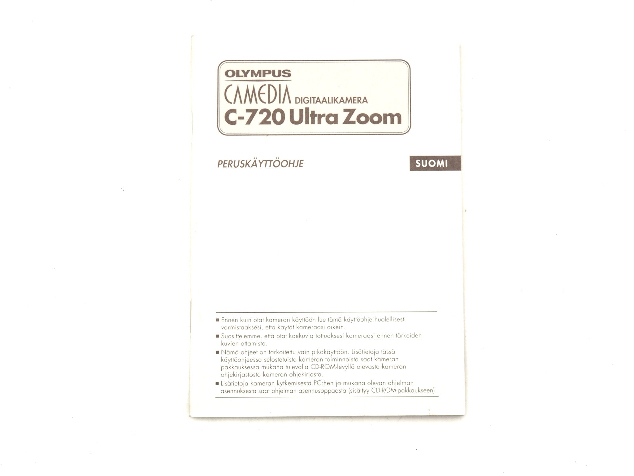 Olympus Camedia C-720 Ultra Zoom Instructions