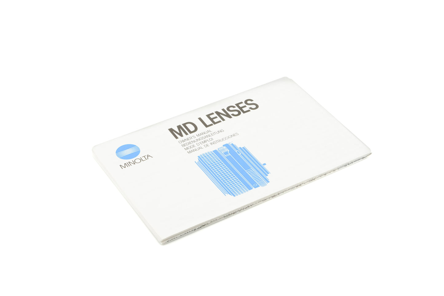 Minolta MD Lenses Instructions