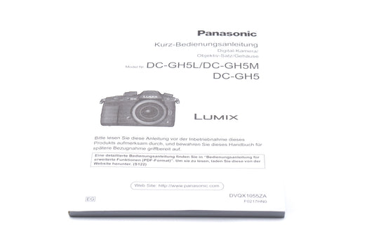 Panasonic Lumix DC-GH5 Instructions