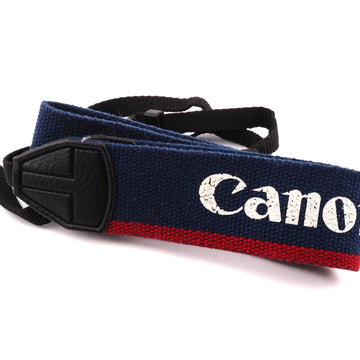 Canon Blue & Red Fabric EOS Strap