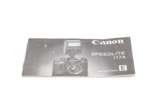 Canon Speedlite 177A Instructions