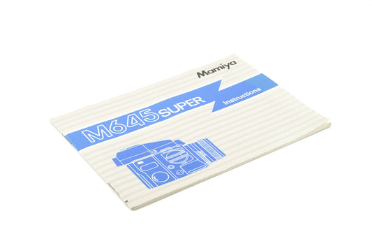 Mamiya M645 Super Instructions