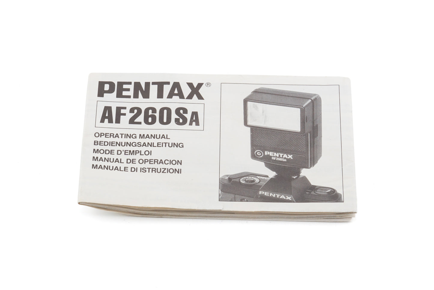 Pentax AF 260SA Flash Instructions