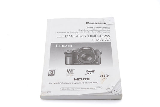 Panasonic DMC-G2 Instructions