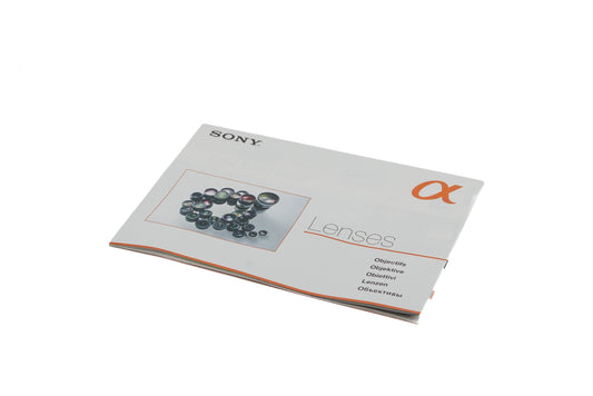 Sony Alpha Lenses Brochure