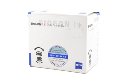 Carl Zeiss 28mm f2.8 Biogon T* ZM